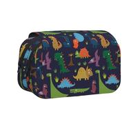 DEXNEL Dinosaur Palm Leaf Printing Pencil Case for Pencils, Handy Storage Box for Watercolor Pens Or Markers