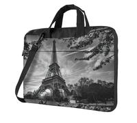 DEXNEL Eiffel Tower Pattern Print Retro Vintage Laptop Bag Durable Shockproof Computer Briefcase For Work Birthday Gift Idea