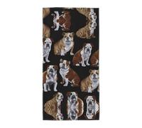DEXNEL English Bulldogs Premium Towel,Highly Absorbent Super Soft Towels For Bathroom,Gym,Hotel,And Spa