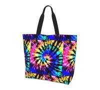DEXNEL Exotic Tribe Tie Dye Style Printed Reusable Tote Bag For Women, Large Shopping Shouder Bag Trendy Handbag For Work, School, Shopping