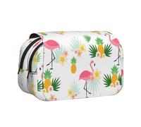 Dexnel Flamingos and Pineapples Printing Pencil Case for Pencils, Handy Storage Box for Watercolor Pens Or Markers