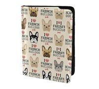 Dexnel French Bulldog Printing 1 Pcs Passport Holder for Travel Women Men,Cute Passport Cover Travel Passports Cover Case