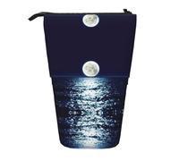 Dexnel Full Moon in Night Cute Standing Pencil Holder,Telescopic Pouch Pop Up Bag,Stationery Box for Students,Girls,Boys