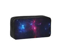 DEXNEL Galaxy Printed Pencil Case Large Capacity Zip Pouch Durable Polyester Organizer for School Office Travel