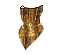 DEXNEL Gold Sequin Sparkle Face Mask Summer Cover Protection Balaclava Men Women for Beach Activities