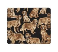 DEXNEL Golden Retrievers Non-Slip Rubber Base Mouse Pad With Lock Edge, Large Extended Desk Mat For Enhanced Game Work