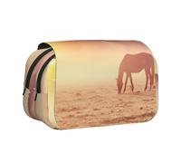 Dexnel Horses On Pasture at Sundown Printing Pencil Case for Pencils, Handy Storage Box for Watercolor Pens Or Markers