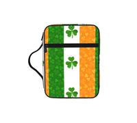DEXNEL Irish Flag Printed Bible Storage Organizer, Portable Scripture Carrier, Religious Gift Case for Women