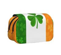 Dexnel Irish Flag Printing Pencil Case for Pencils, Handy Storage Box for Watercolor Pens Or Markers