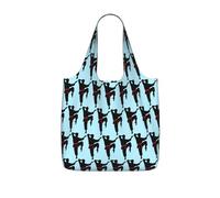 DEXNEL Karate Men Print Reusable Shopping Bag Foldable Grocery Tote 25l Polyester Packable Carryall Large Capacity 25l