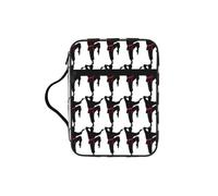 DEXNEL Karate Men Printed Bible Storage Organizer, Portable Scripture Carrier, Religious Gift Case for Women