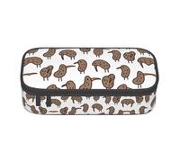 DEXNEL Kiwi Birds Cute Portable School Pen Bag with Zipper,High Capacity Sturdy Multifunctional Pencil Case for Kids