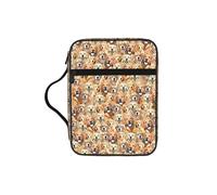 DEXNEL Labrador Retriever Dogs Printed Bible Storage Organizer, Portable Scripture Carrier, Religious Gift Case for Women