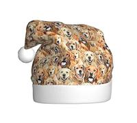 Dexnel Labrador Retriever Dogs Printing Winter Warm Caps 1 Pieces Unisex Gifts Xmas Adult Holiday Christmas Tree Decoration Santa Hat