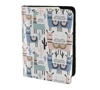 Dexnel Llama Alpaca Cactus Printing 1 Pcs Passport Holder for Travel Women Men,Cute Passport Cover Travel Passports Cover Case