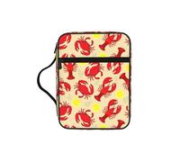 DEXNEL Lobster and Crab Printed Bible Storage Organizer, Portable Scripture Carrier, Religious Gift Case for Women
