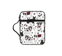 DEXNEL Lovely Dogs Printed Bible Storage Organizer, Portable Scripture Carrier, Religious Gift Case for Women