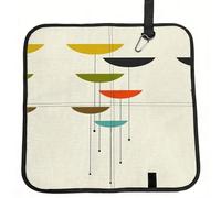 DEXNEL Mid Century Modern Prints Print Foldable Seat Cushion Portable Stadium Pad Waterproof Outdoor Camping Mat 15.8 X 15.8 Inches