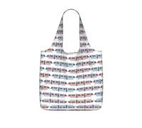 DEXNEL Monorail Train Print Reusable Shopping Bag Foldable Grocery Tote 25l Polyester Packable Carryall Large Capacity 25l