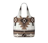 DEXNEL Native American Print Reusable Shopping Bag Foldable Grocery Tote 25l Polyester Packable Carryall Large Capacity 25l