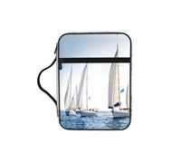DEXNEL Ocean Sailing Printed Bible Storage Organizer, Portable Scripture Carrier, Religious Gift Case for Women