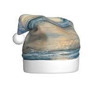 Dexnel Ocean Sunset Printing Winter Warm Caps 1 Pieces Unisex Gifts Xmas Adult Holiday Christmas Tree Decoration Santa Hat