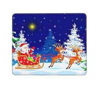 DEXNEL Santa On Sleigh Non-Slip Rubber Base Mouse Pad With Lock Edge, Large Extended Desk Mat For Enhanced Game Work