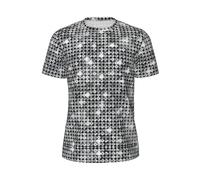 DEXNEL Silver Sequin Sparkle Pattern Men's Mesh Short Sleeve Workout T-Shirt for Outdoor Fitness Activities
