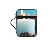 DEXNEL spa Teal Printed Bible Storage Organizer, Portable Scripture Carrier, Religious Gift Case for Women