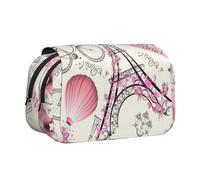 Dexnel The Paris Tower and A Bicycle Printing Pencil Case for Pencils, Handy Storage Box for Watercolor Pens Or Markers