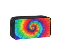 DEXNEL Tie Dye Hippies Printed Pencil Case Large Capacity Zip Pouch Durable Polyester Organizer for School Office Travel