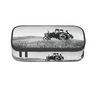 DEXNEL Tractor Agriculture Tranquil Portable School Pen Bag with Zipper,High Capacity Sturdy Multifunctional Pencil Case for Kids
