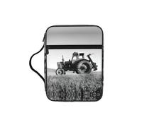 DEXNEL Tractor Agriculture Tranquil Printed Bible Storage Organizer, Portable Scripture Carrier, Religious Gift Case for Women