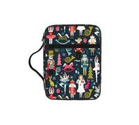 Dexnel Women_s Nutcracker Ballet Xmas Dance Printed Bible Storage Organizer, Portable Scripture Carrier, Religious Gift Case for Women