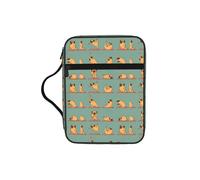 DEXNEL Yoga Pug Printed Bible Storage Organizer, Portable Scripture Carrier, Religious Gift Case for Women