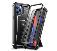 Dexnor Case Compatible with iPhone 12 & 12 Pro [6.1 inch] 360 Full Body Heavy Duty Military Grade Shockproof Hard Back Cover Built-in Screen Protector and Kickstand for iPhone 12/12 Pro - Black