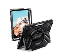 Dexnor Case for iPad mini 7 (A17 Pro) 2024/mini 6 2021 8.3 inch, Rugged Shockproof Protective Cover Bumper Case with 360° Rotatable Hand Strap & Kickstand & Screen Protector & S Pen Holde,Black