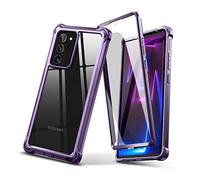 Dexnor Case for Samsung Galaxy Note 20 Ultra 5G 6.9 Inch with Built-in Screen Protector 360 Degree Dust Proof Front and Back Clear Full Body Outdoor TPU+PC Shockproof Protective Cover - Phantom Purple