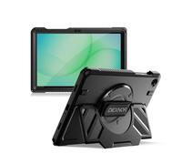 Dexnor Case for Samsung Galaxy Tab A11+/A11 Plus 11 inch 2025, Rugged Protective Case with 360° Rotating Hand Strap & Large Steady Stand & Screen Protector Shockproof Full-Body Bumper Cover, Black