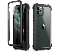 Dexnor Compatible with Iphone 11 Pro Case 5.8 Inch, 360 Degree Front and Back Full Body Outdoor Shockproof Protective Cover with Built-in Screen Protector - Black