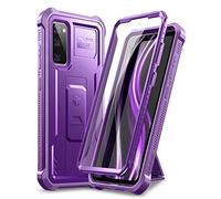 Dexnor Compatible with Samsung Galaxy S20 FE 5G Case 6.5 Inch (Not Fit Galaxy S20) with Built-in Screen Protector Military-Grade 360 Full Body Shockproof Bumper Protection Cover with Stand - Purple