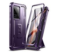 Dexnor Compatible with Samsung Galaxy S20 Ultra Case with Built-in Screen Protector Military-Grade 360 Full Body Shockproof Bumper Protection Cover with Stand - Purple