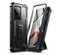 Dexnor Compatible with Samsung Galaxy S20 Ultra Case with Built-in Screen Protector Military-Grade 360 Full Body Shockproof Bumper Protection Cover with Stand - Black