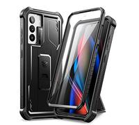 Dexnor Compatible with Samsung Galaxy S21 FE 5G Case 6.4 Inch (Not Fit Galaxy S21) with Built-in Screen Protector Military-Grade 360 Full Body Shockproof Bumper Protection Cover with Stand - Black