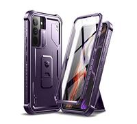 Dexnor Compatible with Samsung Galaxy S22 5G Case with Built-in Screen Protector Military-Grade 360 Full Body Shockproof Bumper Protection Cover with Stand - Phantom Purple