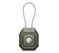 DEXNOR for AirTag Holder Case with Steel Wire Cable, Anti-Lost Locking Protective Cover for Apple AirTag GPS Tracker Cases Finder Accessories, Green