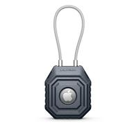 DEXNOR for AirTag Holder Case with Steel Wire Cable, Anti-Lost Locking Protective Cover for Apple AirTag GPS Tracker Cases Finder Accessories,Blue