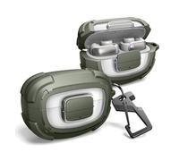 Dexnor for Bose Ultra Open Case with Drop-proof Lock, Shockproof Rugged Bumper Cases Protective Cover with Carabiner & Keyring & Cleaner Kit for Bose Ultra Open 2024 - Green