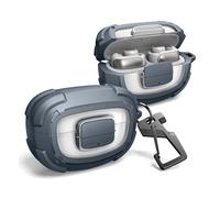 Dexnor for Bose Ultra Open Case with Drop-proof Lock, Shockproof Rugged Bumper Cases Protective Cover with Carabiner & Keyring & Cleaner Kit for Bose Ultra Open 2024 - Blue