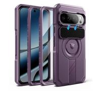 Dexnor for Google Pixel 10 Pro XL Case, Compatible with MagSafe, Purple | Camera Cover, Kickstand, Built-in Screen Protector, Rugged Shockproof Protective Cover, Full-body Magnetic Bumper Cases
